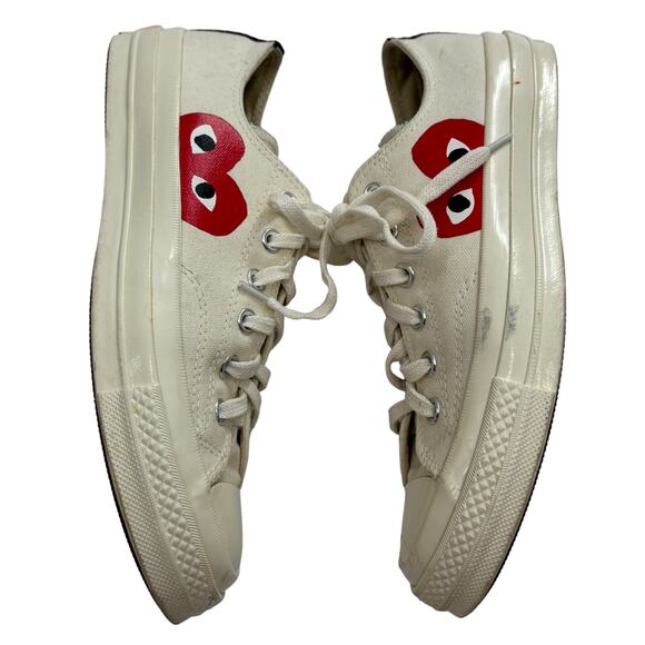 Converse x PLAY COMME DES GARÇONS CDG Play Low Off White Sneakers - Picture 7 of 12